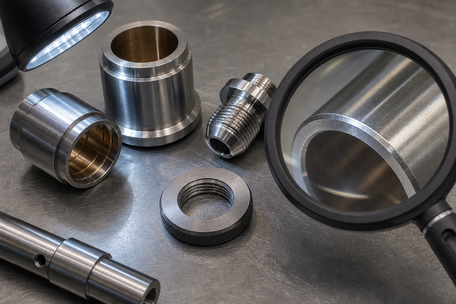 Surface Finish and Burr Control for CNC Machined Parts Representative CNC machined parts for surface finish and burr control inspection