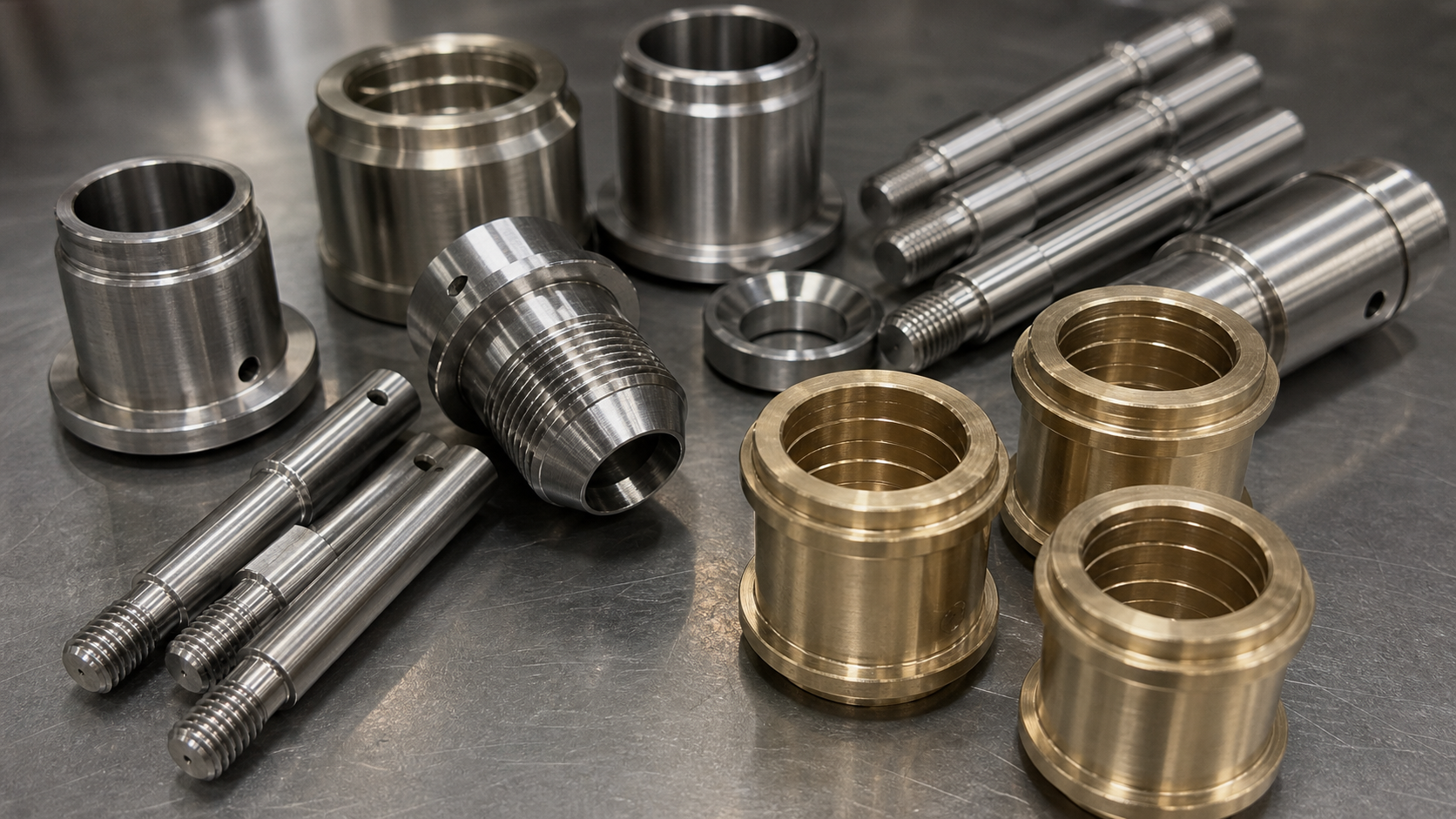 Representative CNC turned shafts and cylindrical parts for drawing-based RFQ review