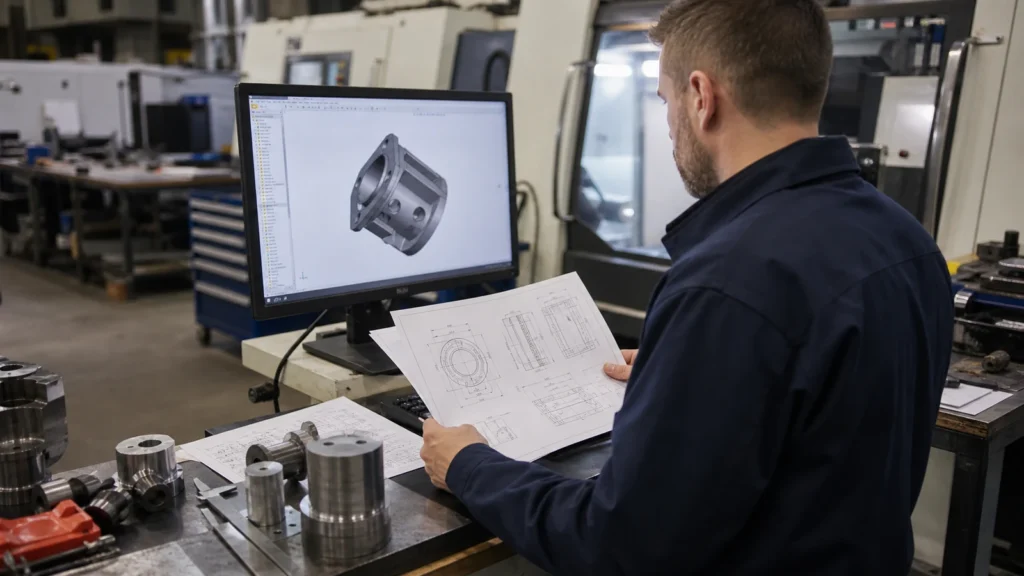 CNC drawing review process for accurate machining quotation