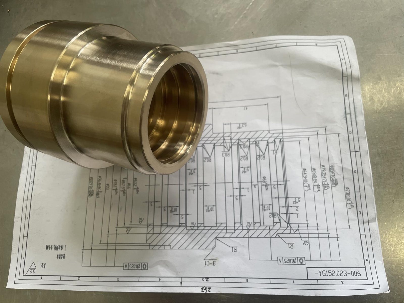 Brass Turned Component from Drawing