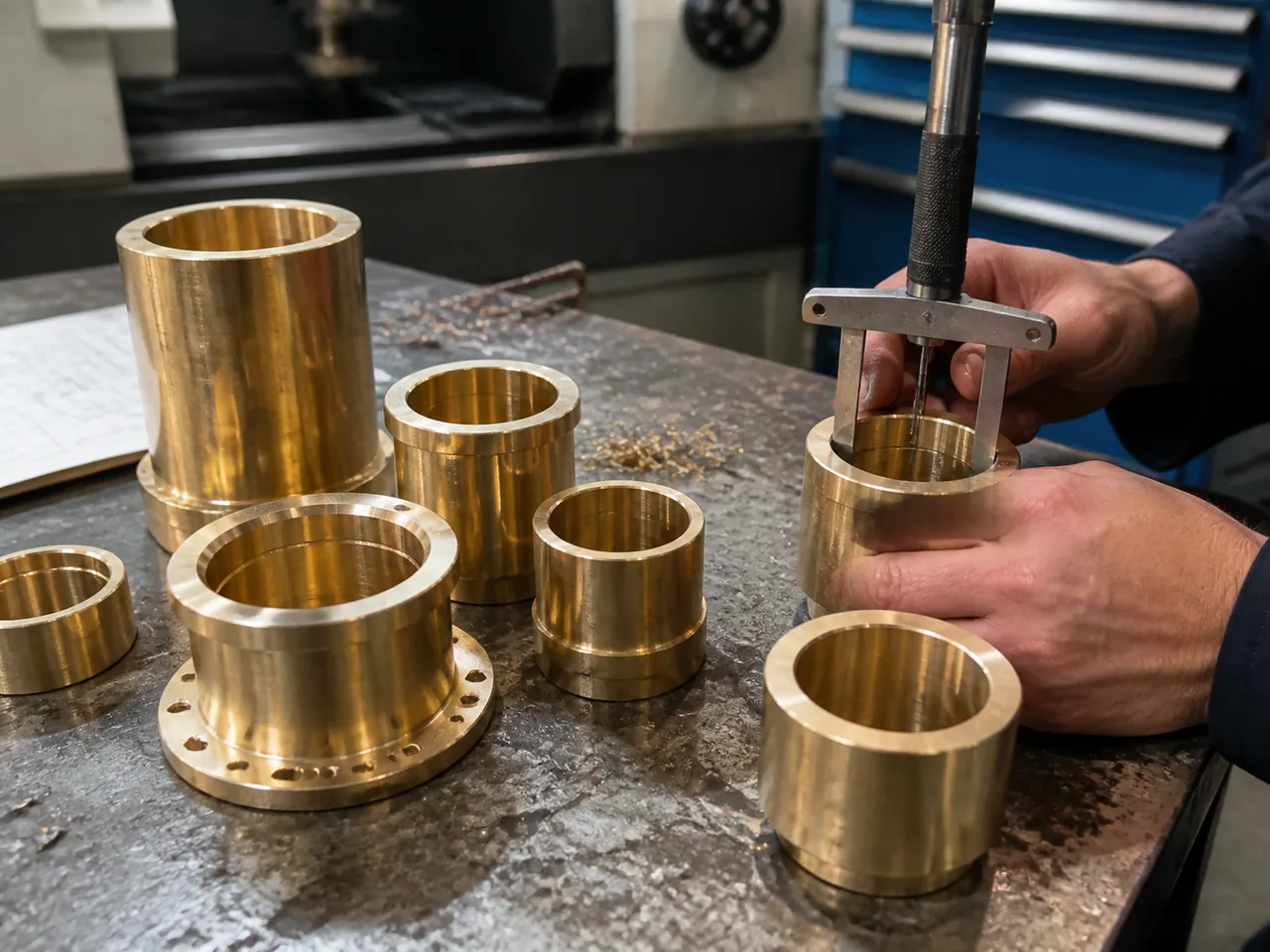 Brass bushing CNC machining bore inspection case example