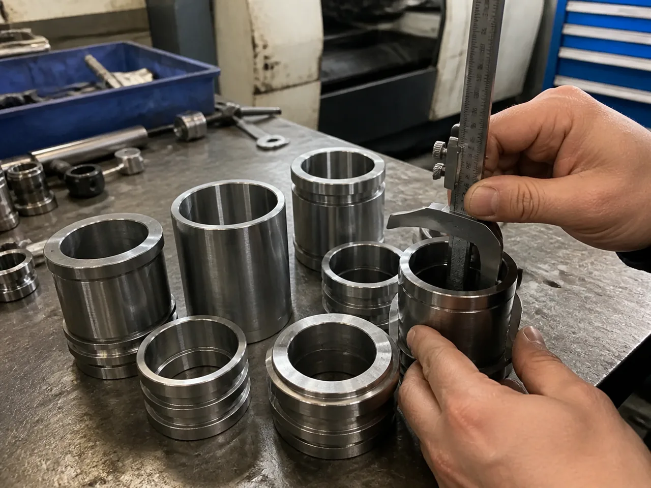 Steel sleeve CNC machining groove inspection case example