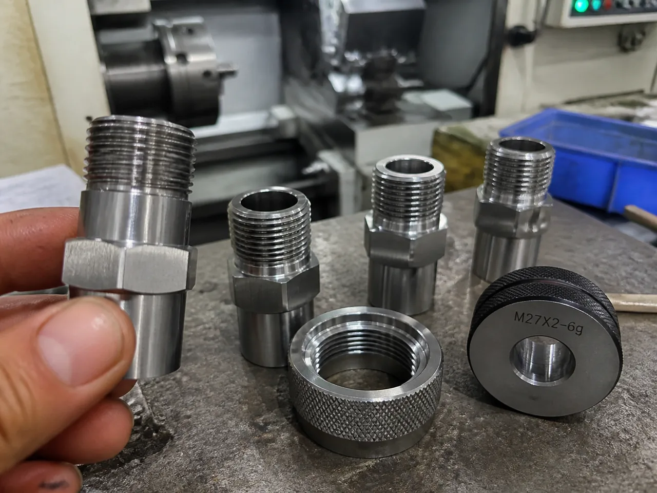 Threaded connector CNC machining thread inspection case example