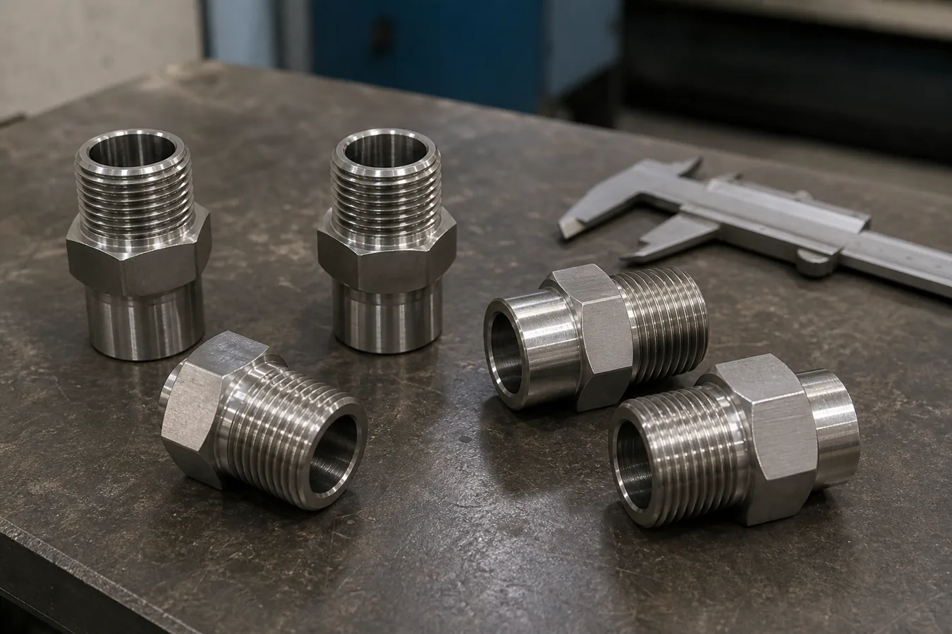 304 Stainless Steel Threaded Connector Machining 304 stainless steel threaded connector representative machining example