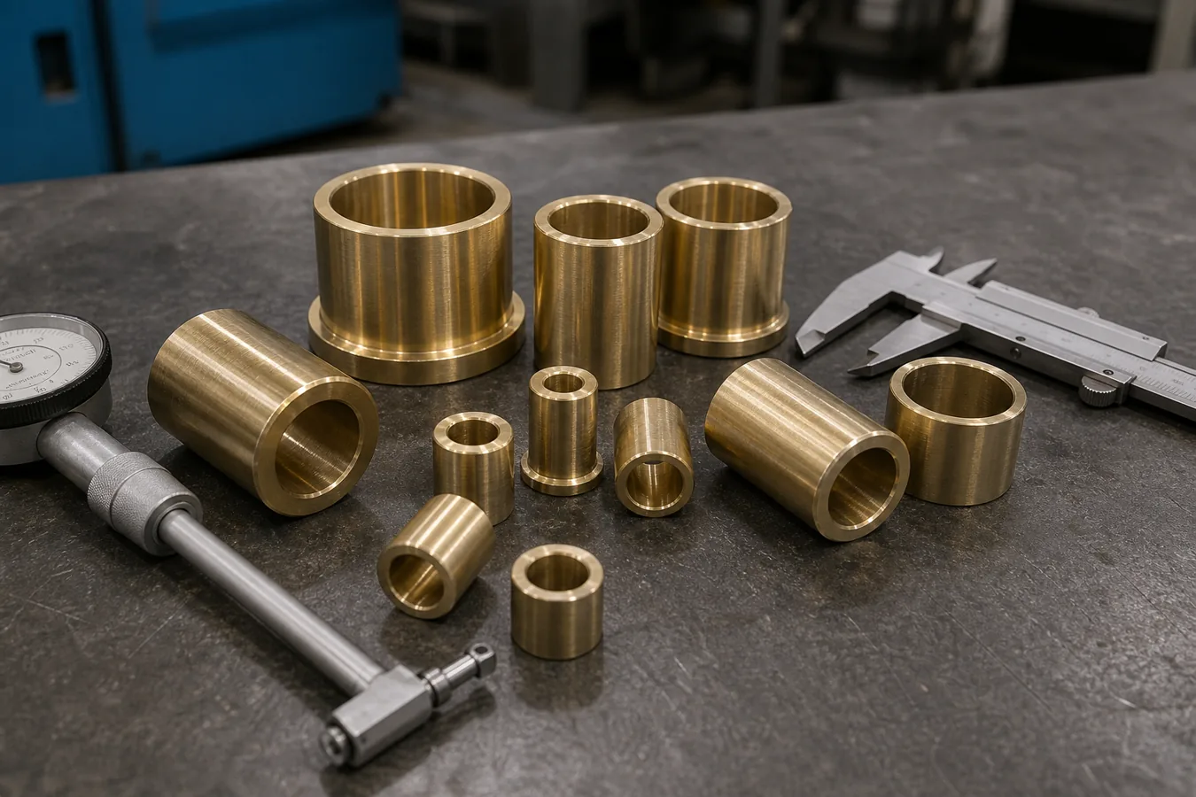 Brass Bushing Set CNC Turning Example brass bushing set representative machining example