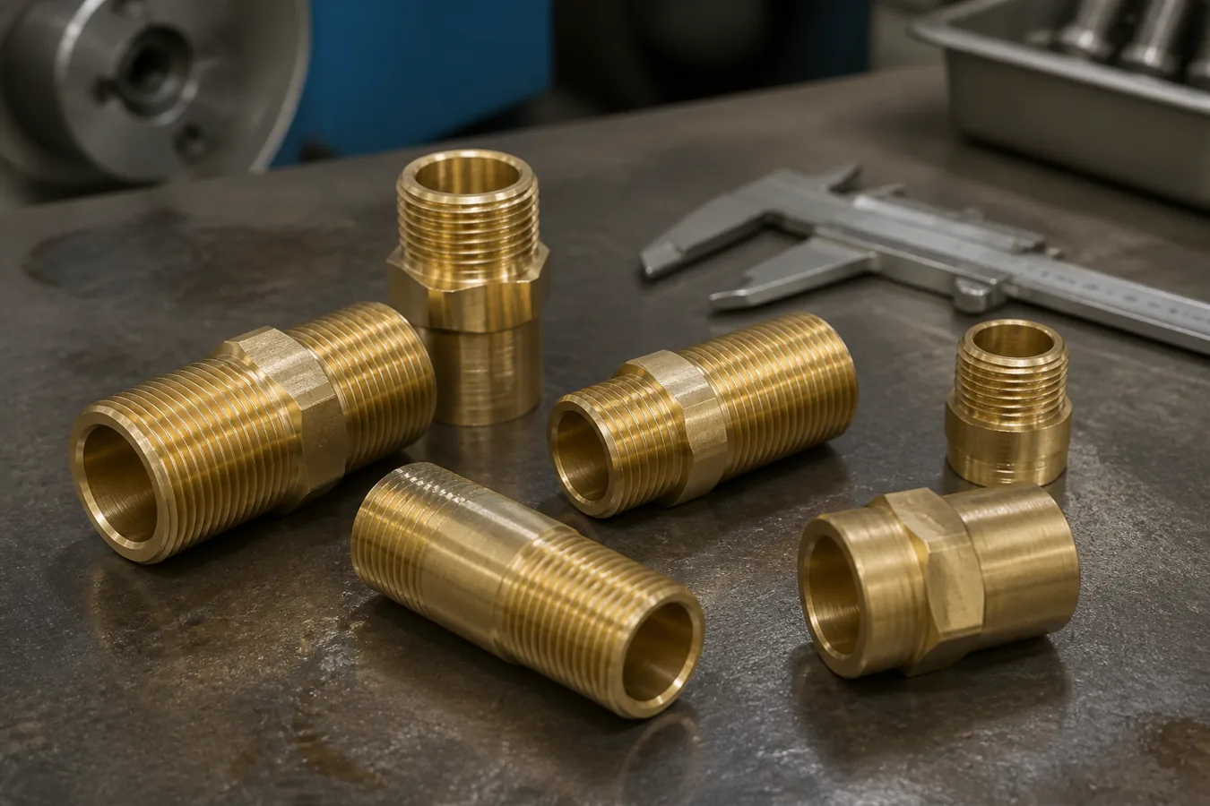 Brass Threaded Connector CNC Turning Example brass threaded connector representative machining example