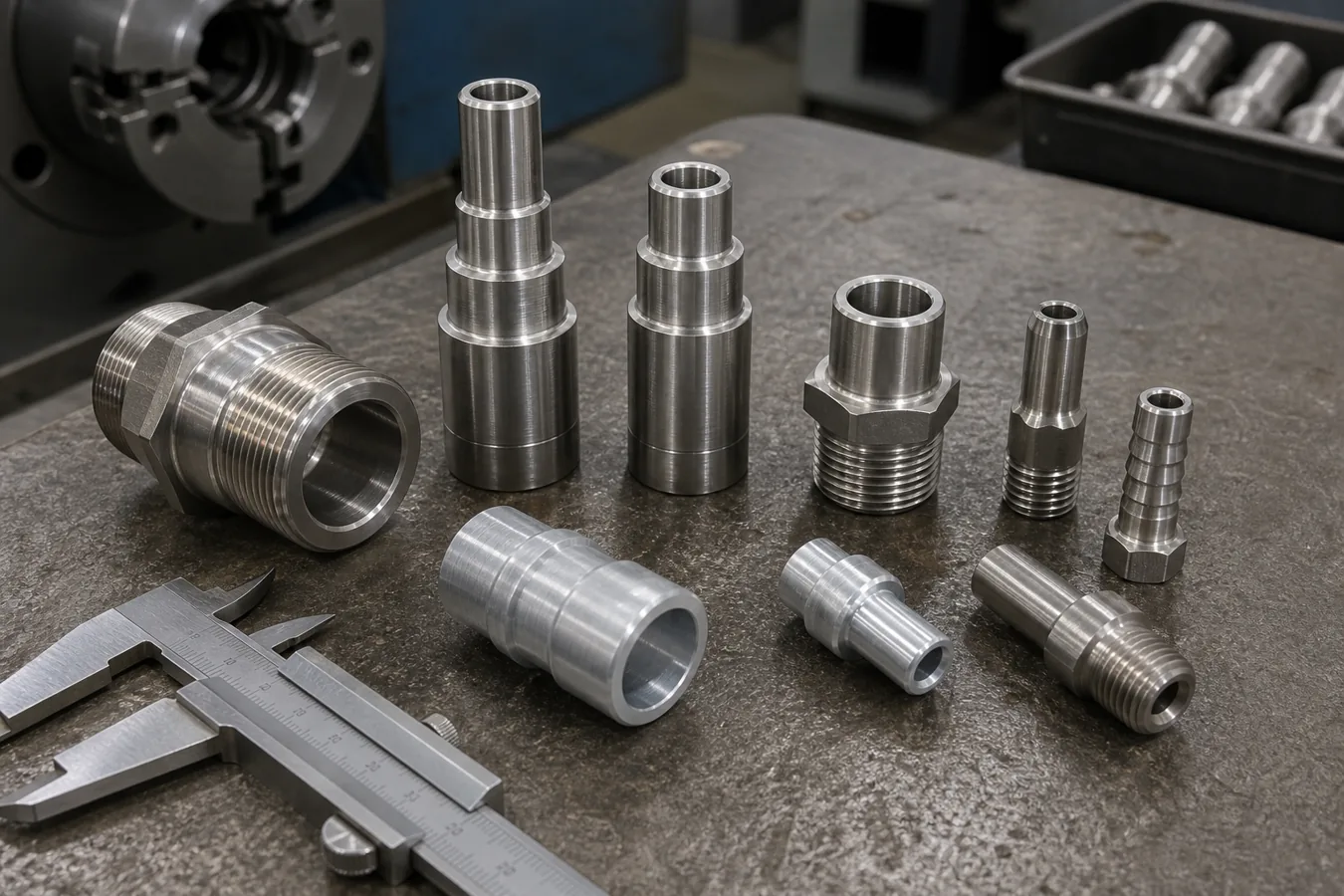 CNC Turned Fitting Machining Example CNC turned fitting representative machining example