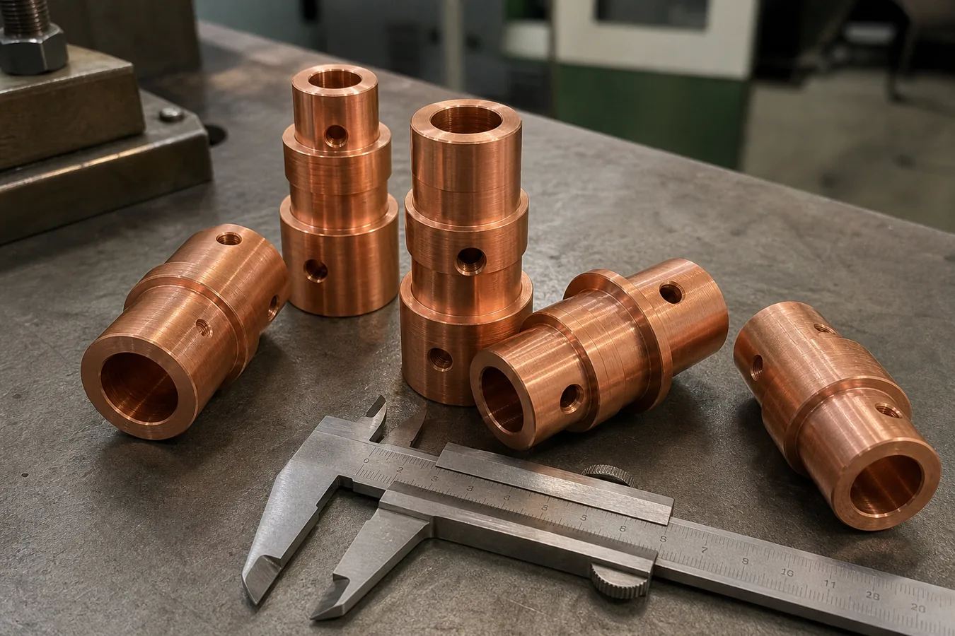 copper connector part representative machining example